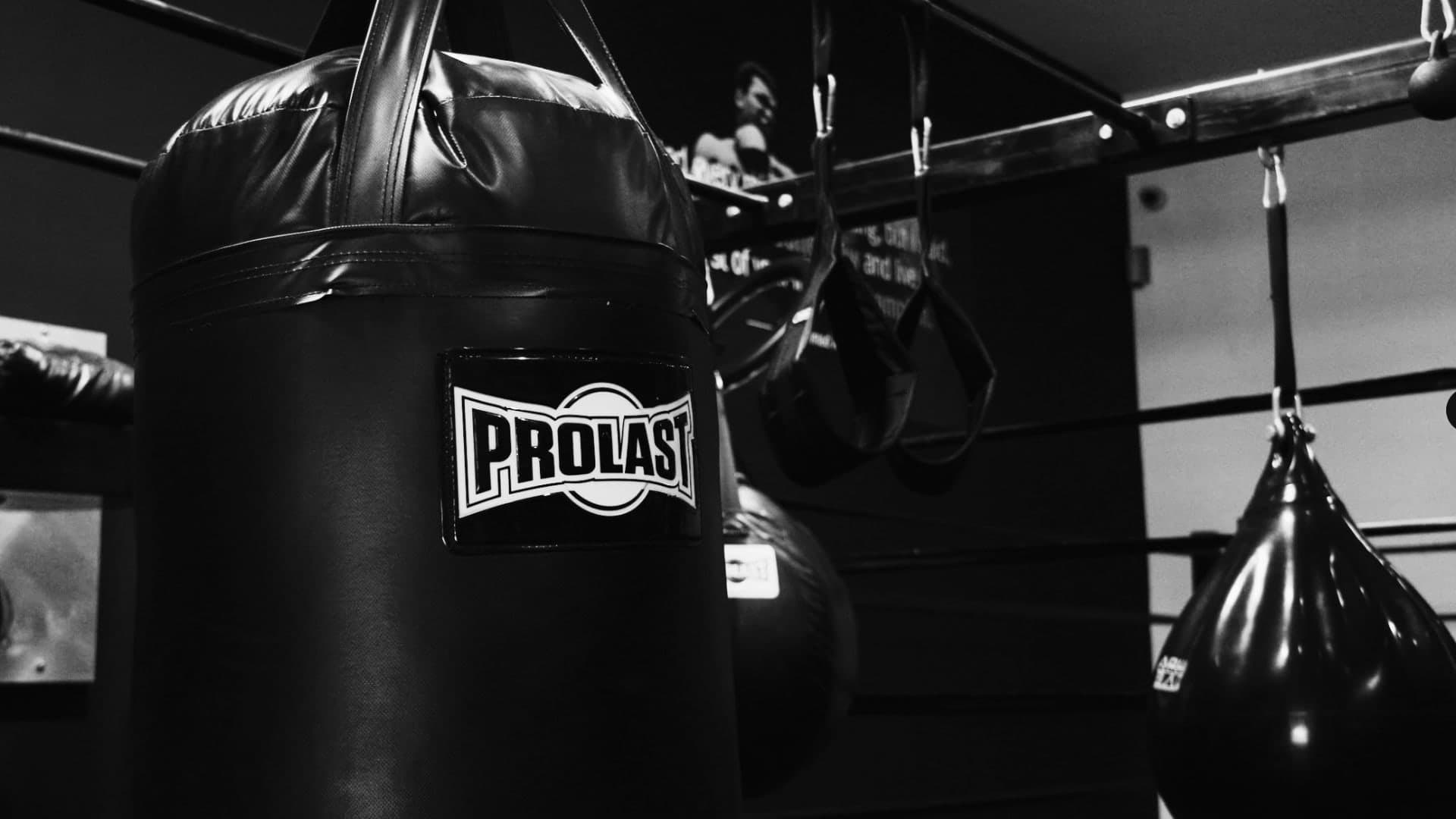 Heavy bags and the ring at Humble Warrior